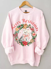 Women's Merry Resistmas Printed Sweatshirt