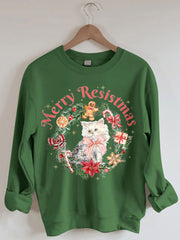 Women's Merry Resistmas Printed Sweatshirt