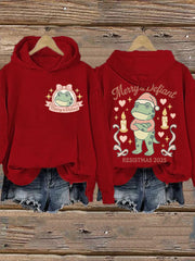 Women's Merry Resistmas Portland Frog Printed Hoodie
