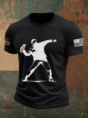 Men's Funny Sandwich Guy Resist 8647 Printed T-shirt