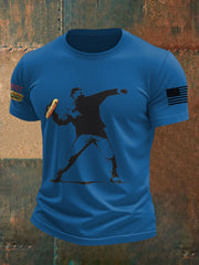 Men's Funny Sandwich Guy Resist 8647 Printed T-shirt