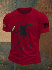 Men's Funny Sandwich Guy Resist 8647 Printed T-shirt