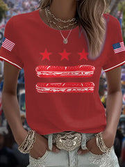 Women's Funny Sandwich Guy Resist 8647 Printed T-shirt