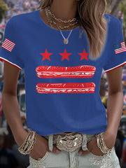 Women's Funny Sandwich Guy Resist 8647 Printed T-shirt