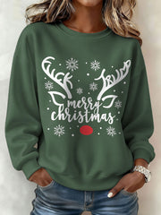 Women's Funny FDT 8647 Christmas Printed Sweatshirt