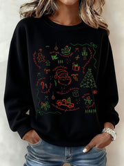 Women's Funny FDT 8647 Christmas Printed Sweatshirt