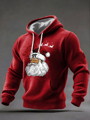 Men's Santa Claus FDT Print Casual Hoodie