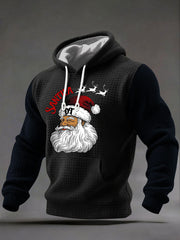 Men's Santa Claus FDT Print Casual Hoodie
