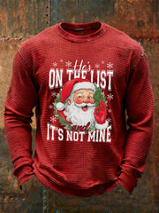 Men's Christmas FDT Waffle Print Casual T-Shirt