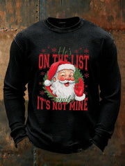 Men's Christmas FDT Waffle Print Casual T-Shirt