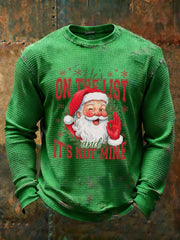 Men's Christmas FDT Waffle Print Casual T-Shirt