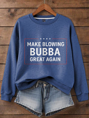 Women's Funny Blow Bubba 8647 FDT Printed Sweatshirt