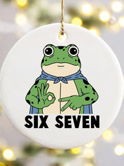 Funny 67 Six Seven Portland Frog Printed Acrylic Decorative Ornament