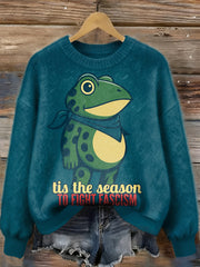 Women's Resist Frog Print Crew Neck Top