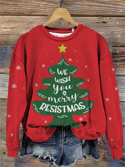 Women's Merry Resistmas Print Sweatshirt