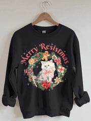 Women's Merry Resistmas Printed Sweatshirt