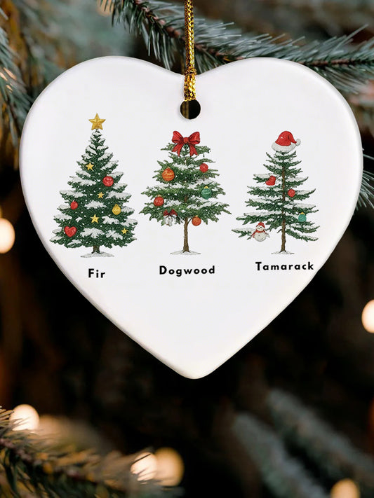 FDT Christmas Funny Christmas Tree Printed Acrylic Decorative Ornament