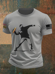 Men's Funny Sandwich Guy Resist 8647 Printed T-shirt