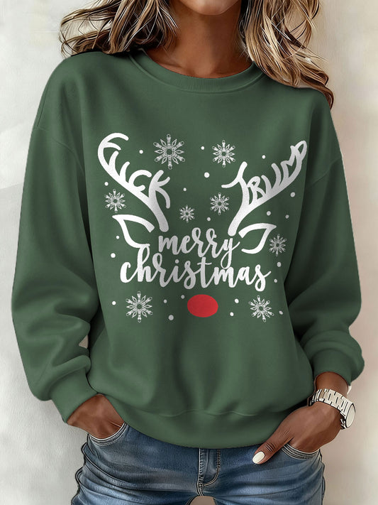 Women's Funny FDT 8647 Christmas Printed Sweatshirt