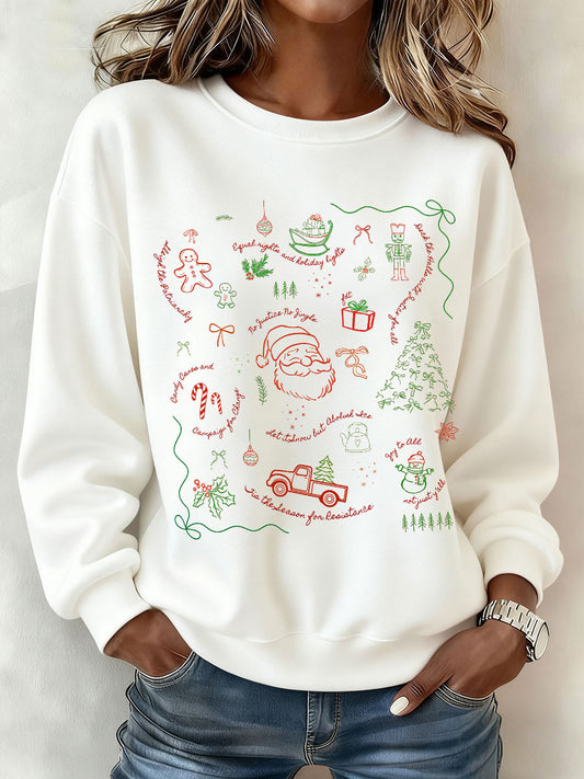 Women's Funny FDT 8647 Christmas Printed Sweatshirt