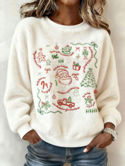 Women's Funny FDT 8647 Christmas Printed Sweatshirt