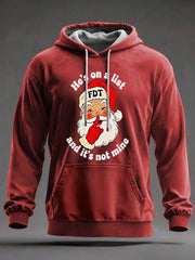 Men's Christmas FDT Print Casual Hoodie