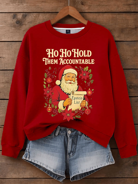 Women's Christmas FDT Print Casual Sweatshirt