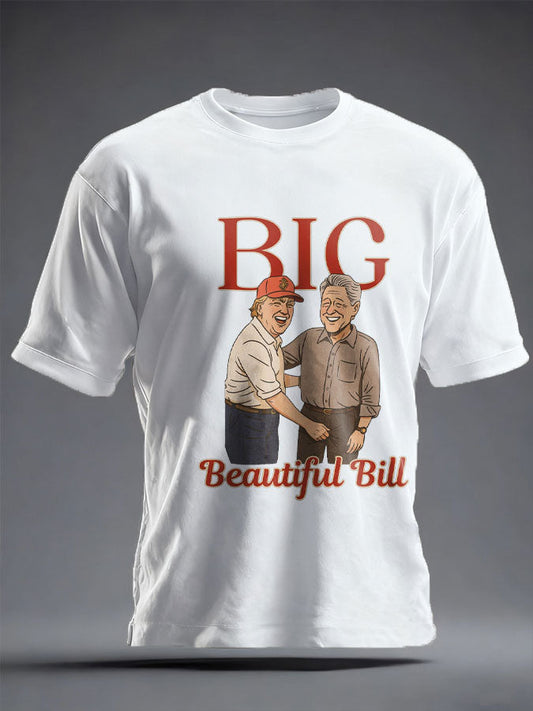 Unisex Funny Bubba Big Beautiful Bill 8647 FDT Printed T-Shirt