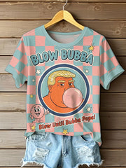 Women's Funny Blow Bubba 8647 FDT Printed T-shirt