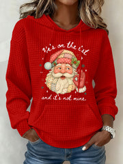 Women's Christmas FDT Waffle Print Casual Hoodie