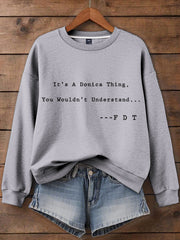 Women's Funny Blow Bubba 8647 FDT Printed Sweatshirt