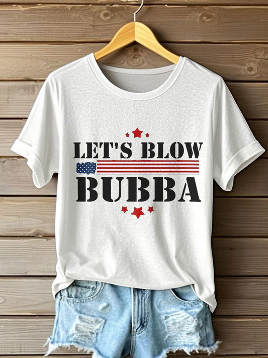 Women's Funny Blow Bubba 8647 FDT Printed T-shirt